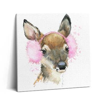 Tablou pe pânză canvas 60x60 Cerb de pădure