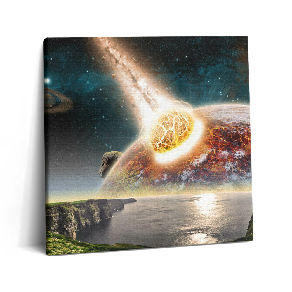 Tablou pe pânză canvas 60x60 Sfârșitul planetei lumii