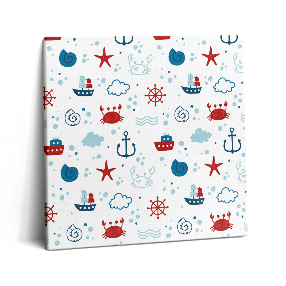 Tablou pe pânză canvas 60x60 Modele nautice nautice