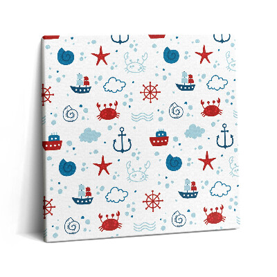 Tablou pe pânză canvas 60x60 Modele nautice nautice
