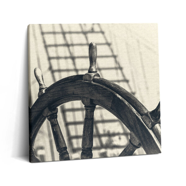 Tablou pe pânză canvas 60x60 Navă veche în stil retro