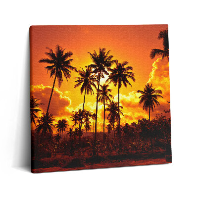Tablou pe pânză canvas 60x60 Palmieri Thailanda Plaja Klong Prao