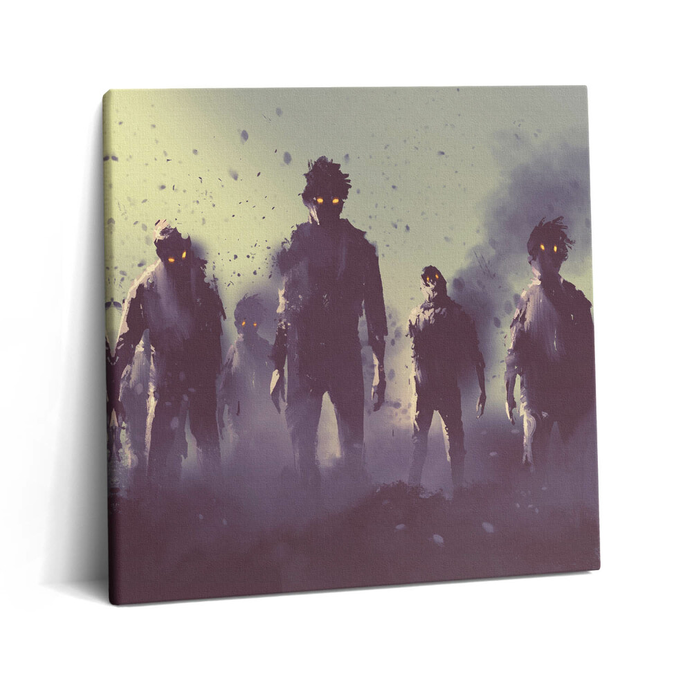 Tablou pe pânză canvas 60x60 Zombi în noaptea de Halloween