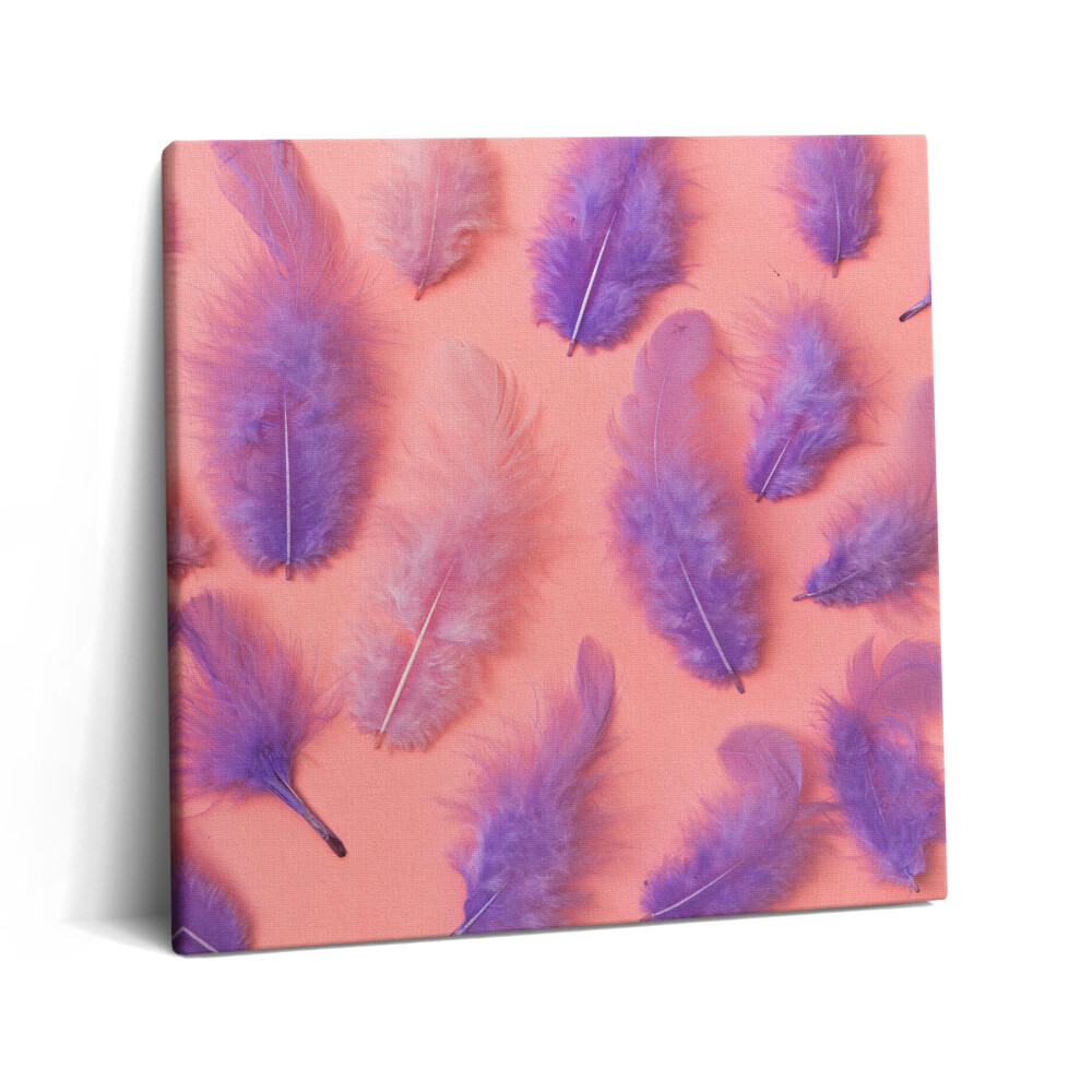 Tablou pe pânză canvas 60x60 Pene colorate