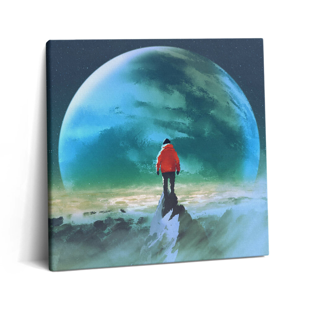 Tablou pe pânză canvas 60x60 Omul pe Lună