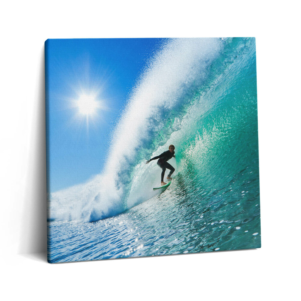Tablou pe pânză canvas 60x60 Surfing în Hawaii