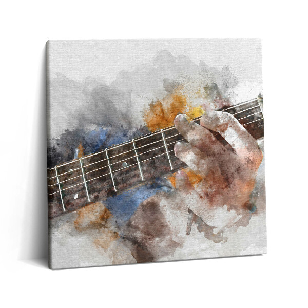 Tablou pe pânză canvas 60x60 Chitară pictată
