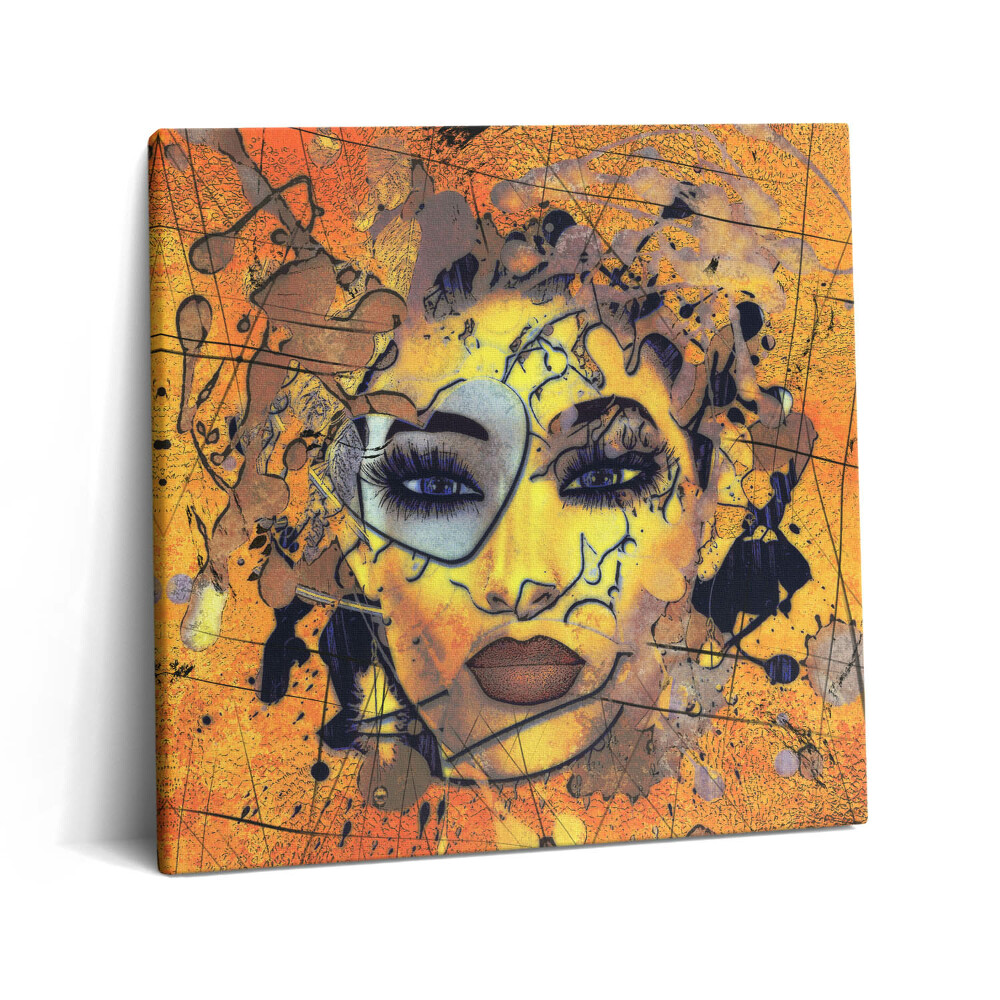 Tablou pe pânză canvas 60x60 Chipul unei femei și ochiul inimii