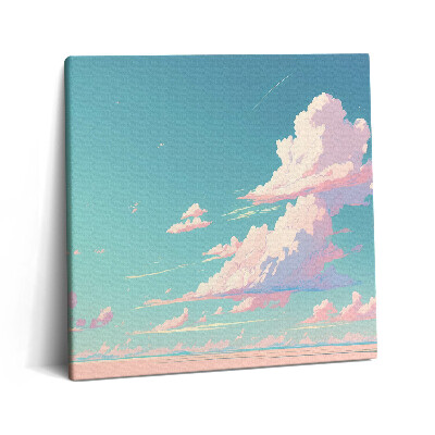 Tablou pe pânză canvas 60x60 Culoarea pastelată a cerului