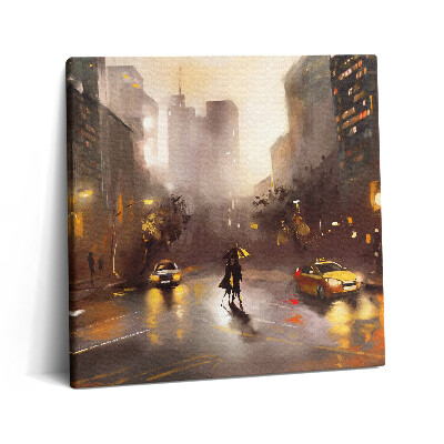 Tablou pe pânză canvas 60x60 Vedere spre strada din New York