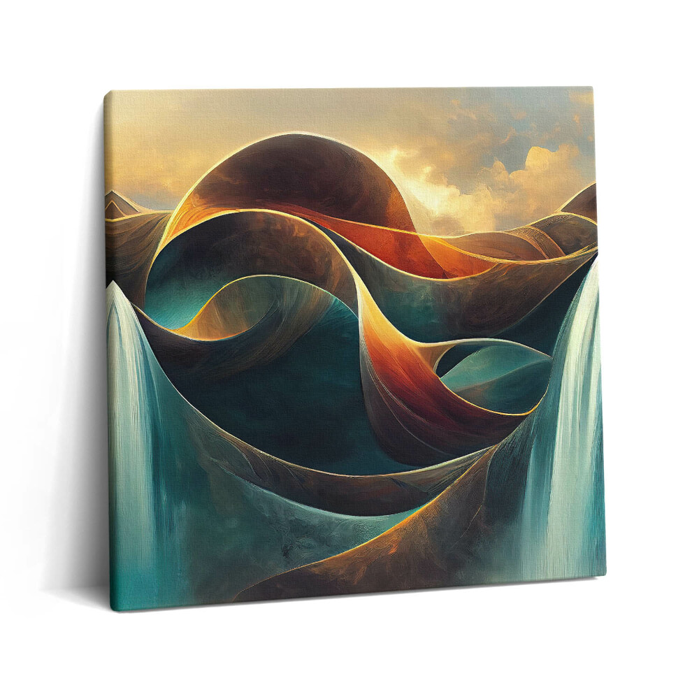 Tablou pe pânză canvas 60x60 Cascadă curgătoare fundal