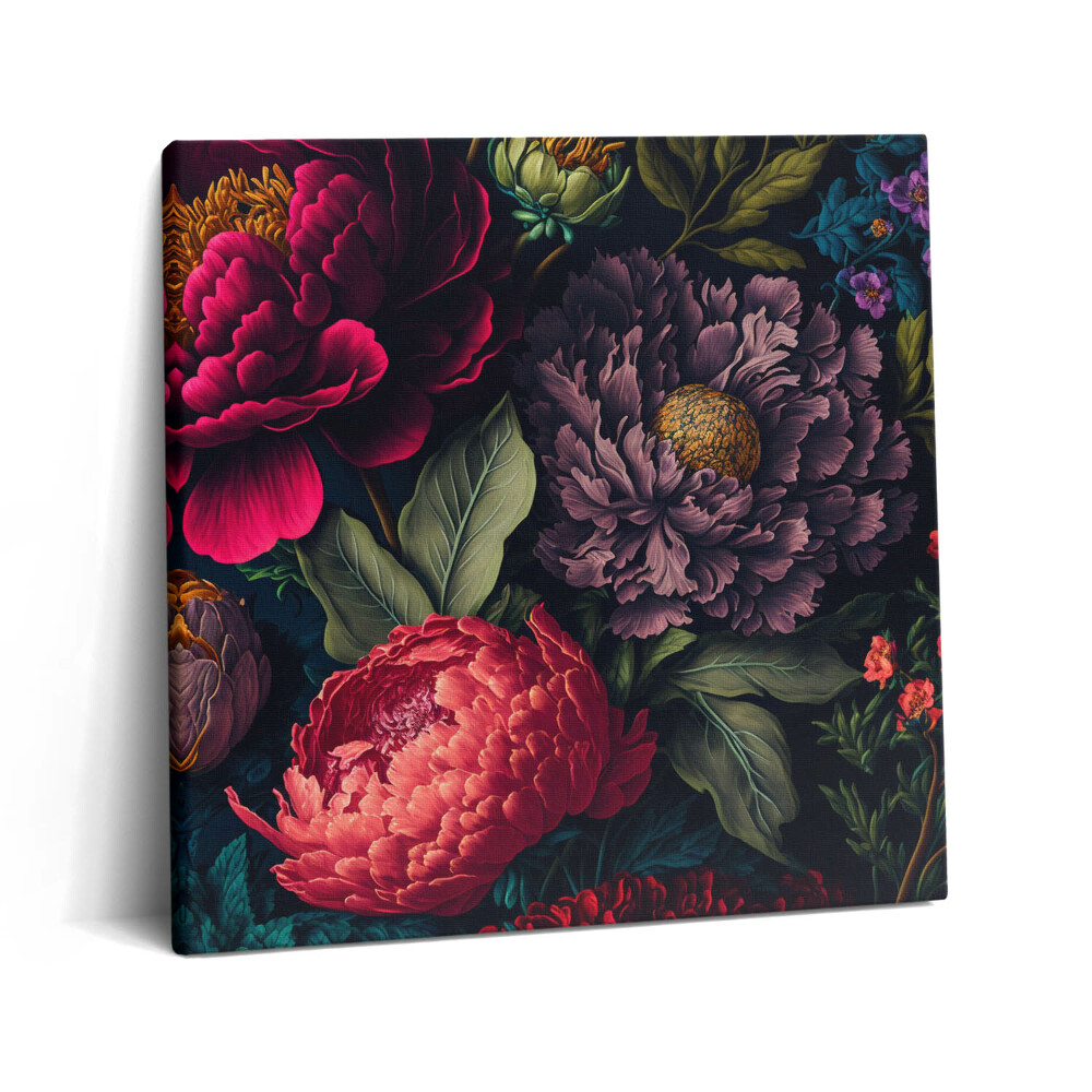 Tablou pe pânză canvas 60x60 Buchet de flori botanice vintage