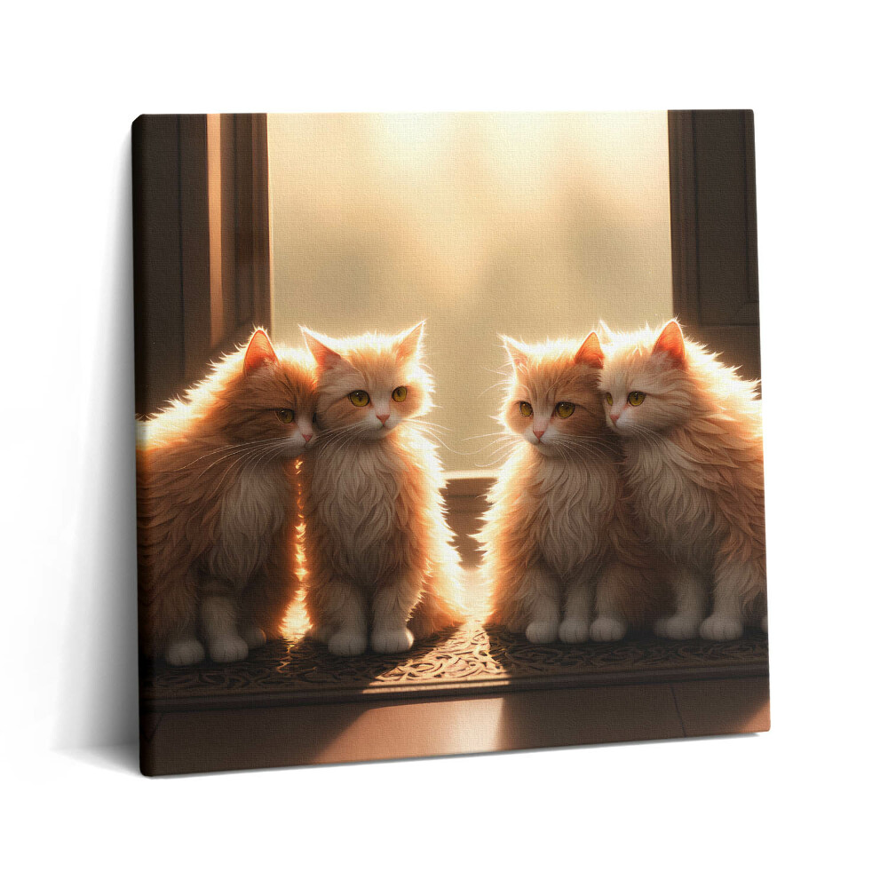 Tablou pe pânză canvas 60x60 Pisicuțe dulci