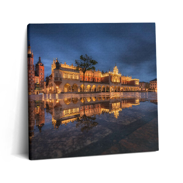 Tablou pe pânză canvas 60x60 Piața Cracovia - Hala de pânză