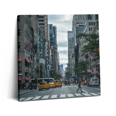 Tablou pe pânză canvas 60x60 Taxi stradal din New York
