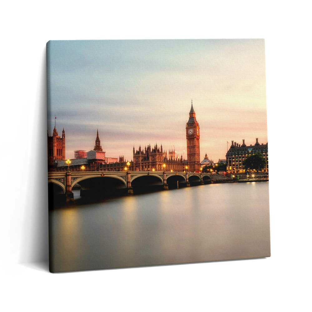 Tablou pe pânză canvas 60x60 Panorama Big Ben din Londra