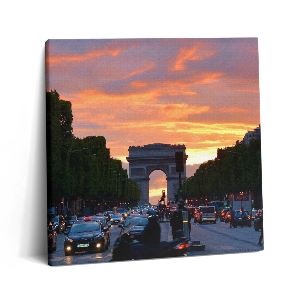 Tablou pe pânză canvas 60x60 Arcul de Triumf de pe strada Zachodnia