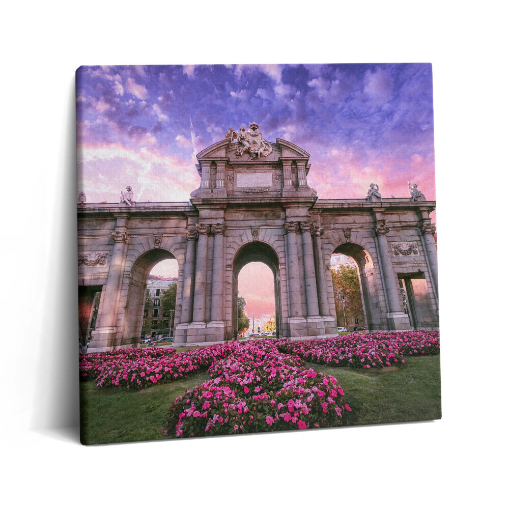 Tablou pe pânză canvas 60x60 Uși Alcala Madrid Spania