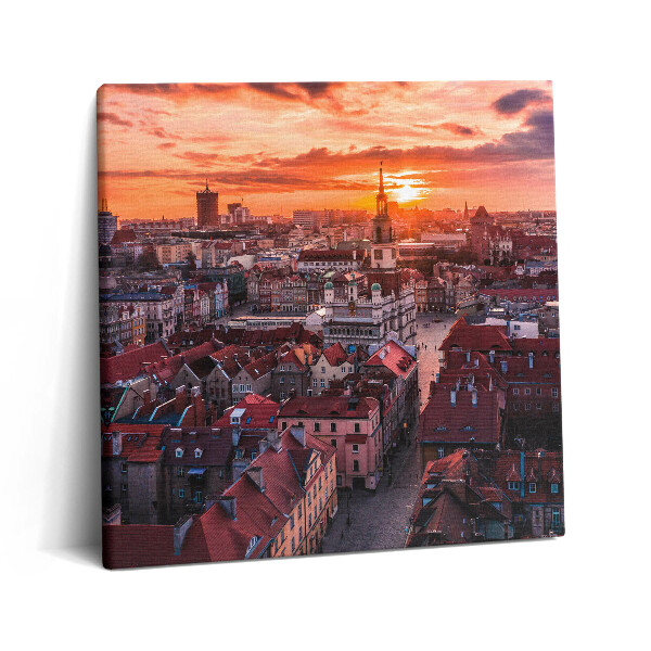 Tablou pe pânză canvas 60x60 Poznań - panoramă