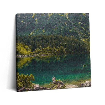 Tablou pe pânză canvas 60x60 Morskie Oko în Munții Tatra