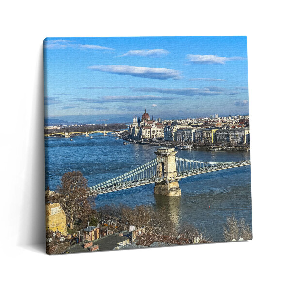 Tablou pe pânză canvas 60x60 Podul dinspre Budapesta