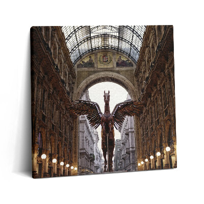 Tablou pe pânză canvas 60x60 Monumentul Calului din Milano
