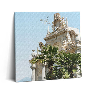 Tablou pe pânză canvas 60x60 Fântâna Del Gigante Napoli