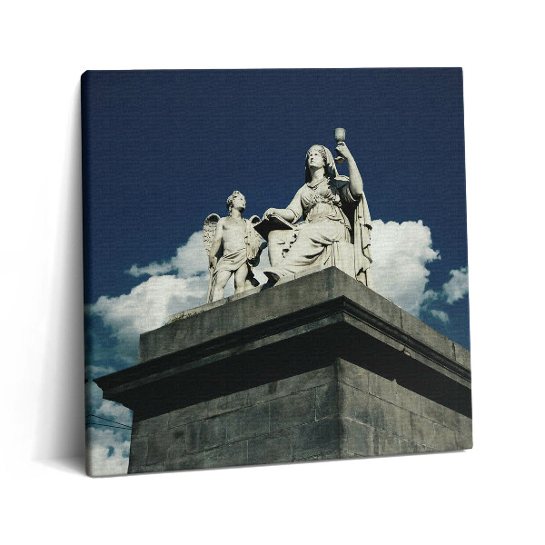 Tablou pe pânză canvas 60x60 Statuia Femeii și Îngerului