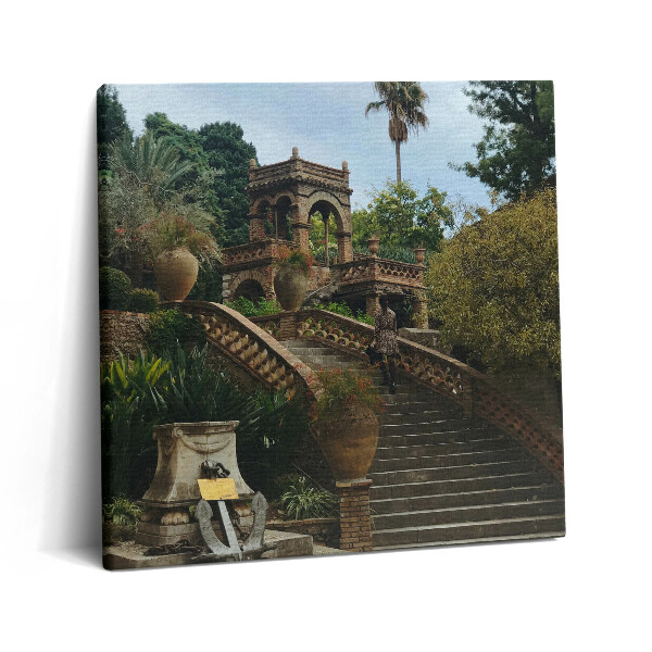 Tablou pe pânză canvas 60x60 Park Villa Comunale di Taormina Italia