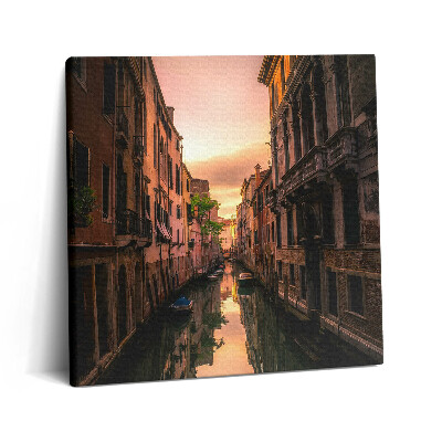 Tablou pe pânză canvas 60x60 Vedere a canalului orașului
