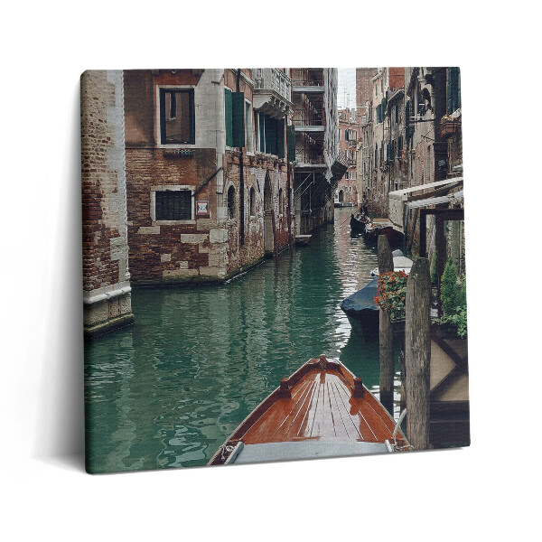 Tablou pe pânză canvas 60x60 O barcă printre canalele Veneției