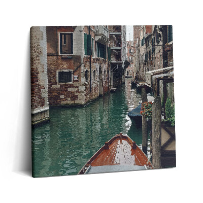 Tablou pe pânză canvas 60x60 O barcă printre canalele Veneției