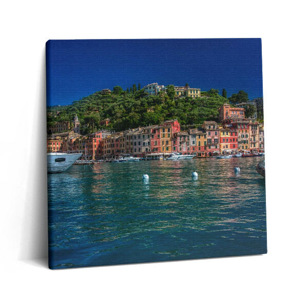 Tablou pe pânză canvas 60x60 Bărci care navighează în Portofino