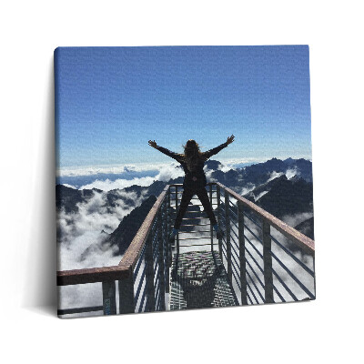 Tablou pe pânză canvas 60x60 Femeie Tatra Slovacia