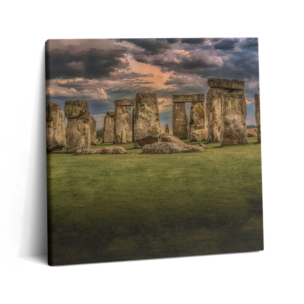 Tablou pe pânză canvas 60x60 Nimbostratusul din Stonehenge