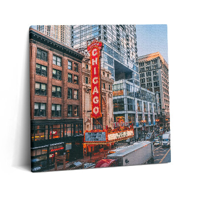Tablou pe pânză canvas 60x60 Fotografie a clădirilor din Chicago