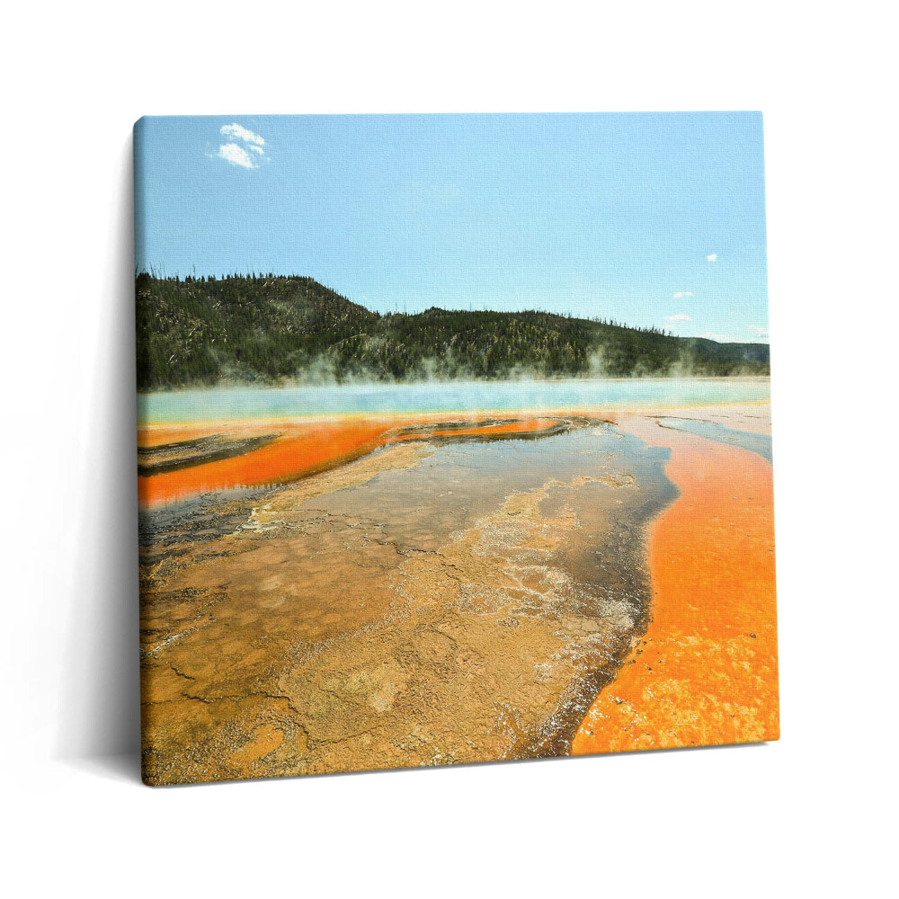 Tablou pe pânză canvas 60x60 Lac cu munți