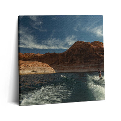 Tablou pe pânză canvas 60x60 O persoană care merge pe schi nautic