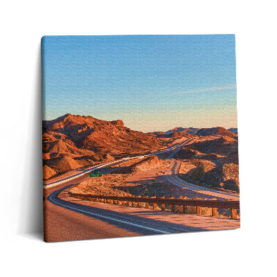 Tablou pe pânză canvas 60x60 Stânci și canion