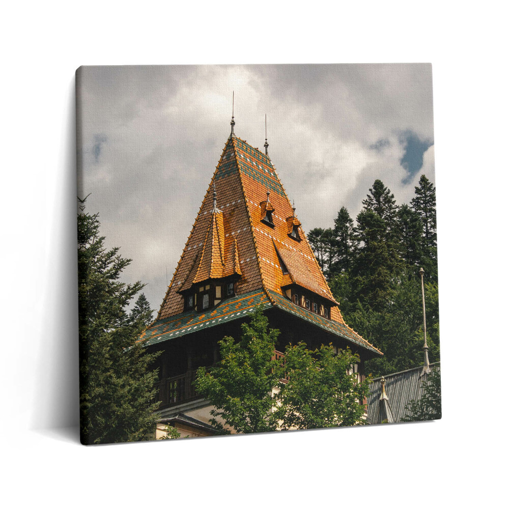 Tablou pe pânză canvas 60x60 Palatul Pelișor din România