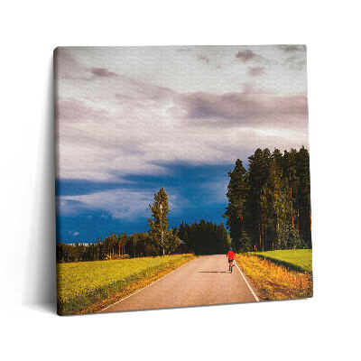 Tablou pe pânză canvas 60x60 O pistă de biciclete bine întreținută