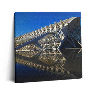 Tablou pe pânză canvas 60x60 Muzeul de Știință din Valencia