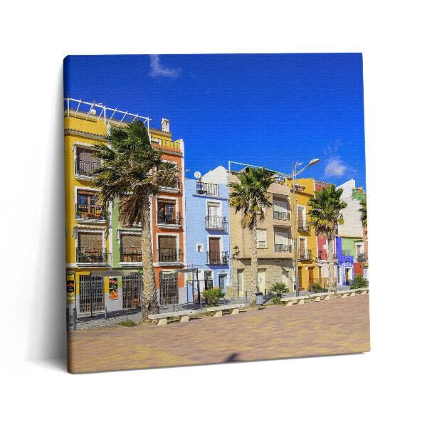 Tablou pe pânză canvas 60x60 Un oraș de pe Costa Blanca