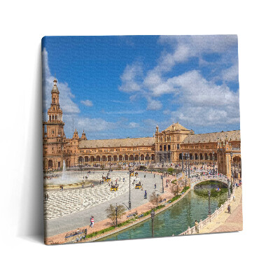 Tablou pe pânză canvas 60x60 Plaza de España din Sevilla