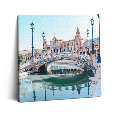 Tablou pe pânză canvas 60x60 Plaza de España din Sevilla