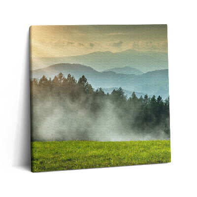 Tablou pe pânză canvas 60x60 Peisajul Beskids
