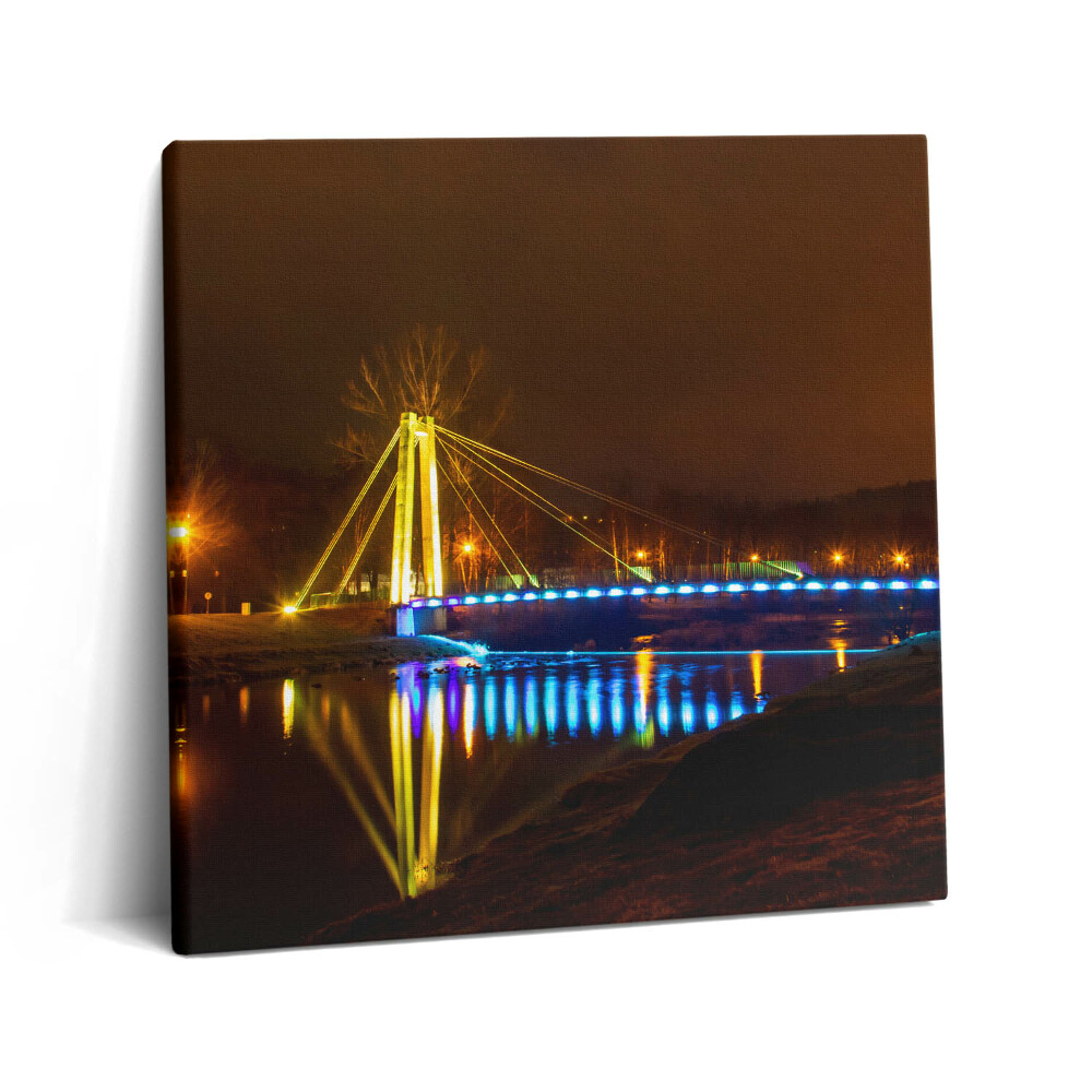 Tablou pe pânză canvas 60x60 Podul peste Vistula din Ustroń