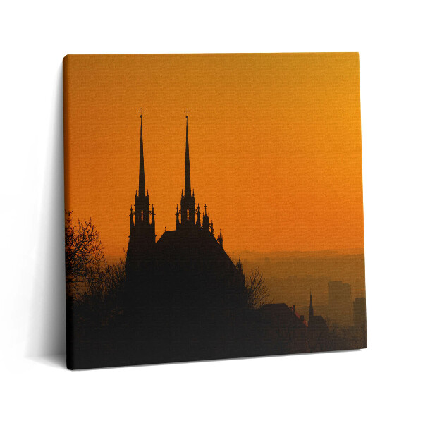Tablou pe pânză canvas 60x60 Vedere a Catedralei din Brno