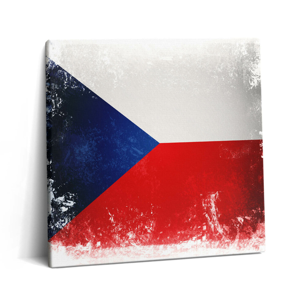 Tablou pe pânză canvas 60x60 steagul ceh