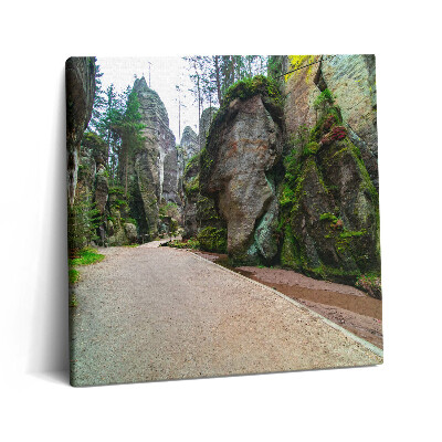 Tablou pe pânză canvas 60x60 Orașul rock din Republica Cehă